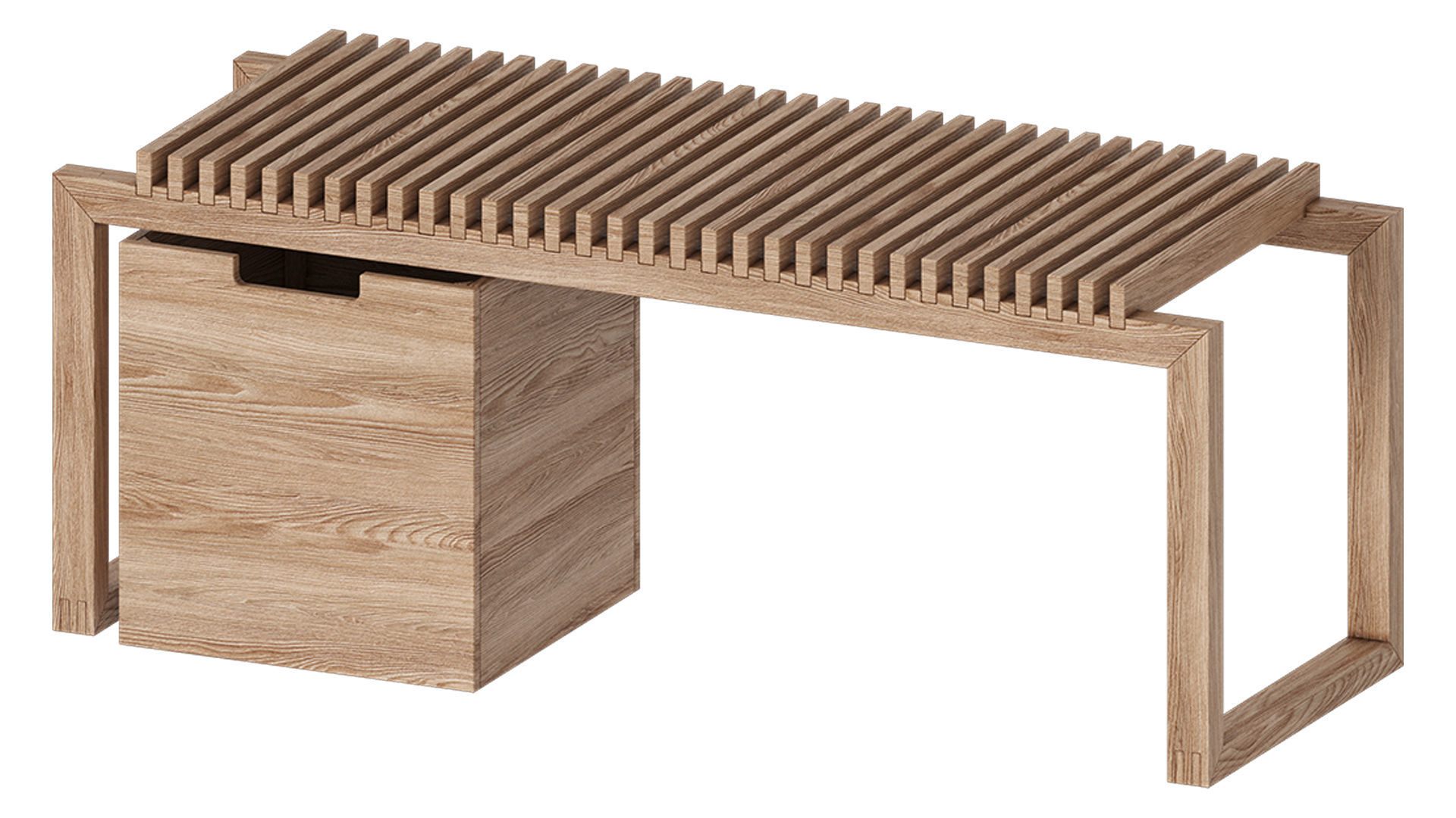 Cutter Bench Stool Design by Niels Hvass 3D model_3