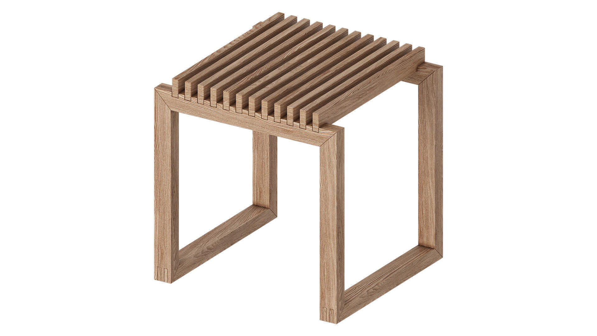 Cutter Bench Stool Design by Niels Hvass 3D model_4