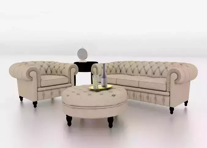 Chester Sofa Set 3D model