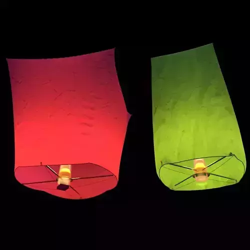 Chinese red sky lantern 