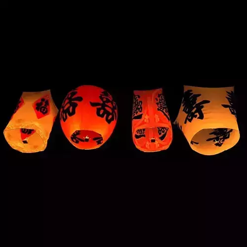 Chinese red sky lantern 
