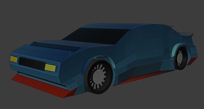 Low-Poly Car Free low-poly 3D model