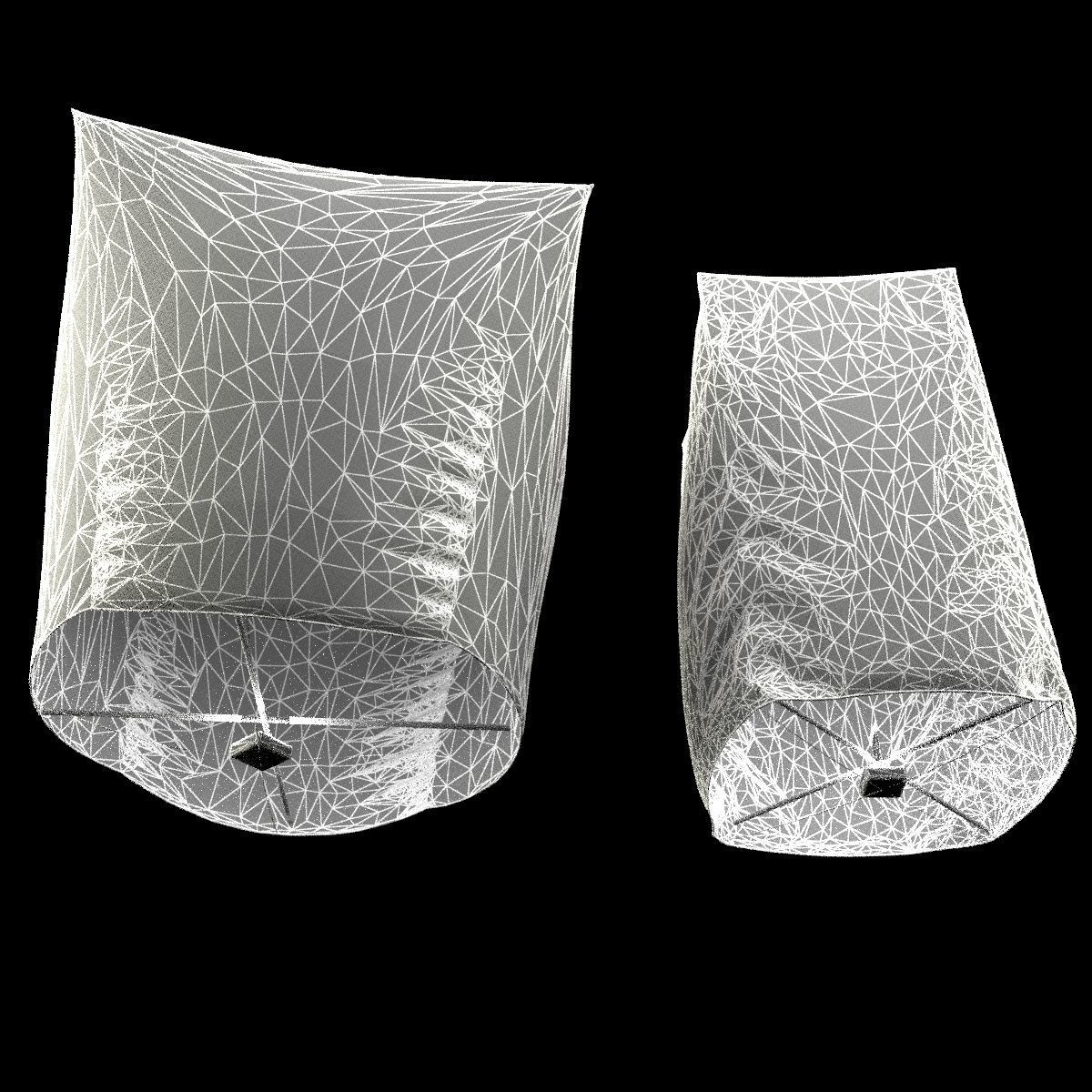 Chinese sky lantern 3D model_10