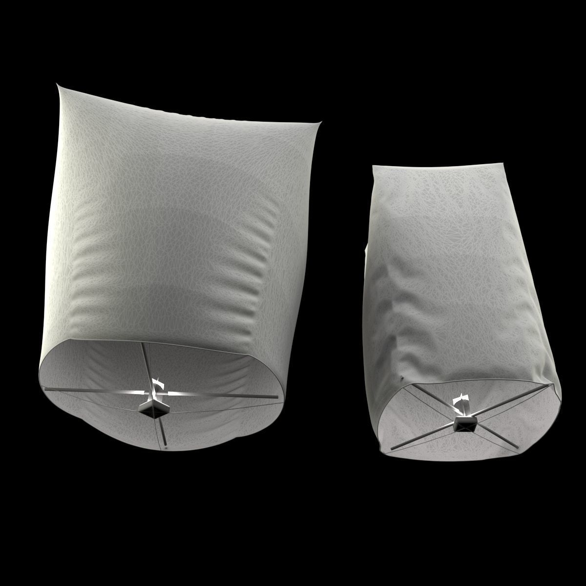 Chinese sky lantern 3D model_5