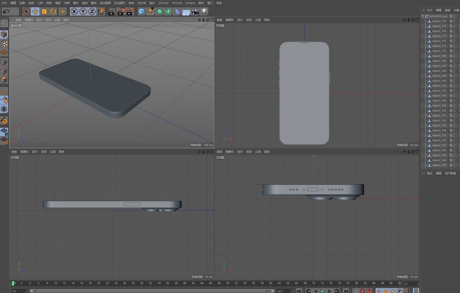 Apple iphone 13 Pro mobile phone 3D model 3D model_31