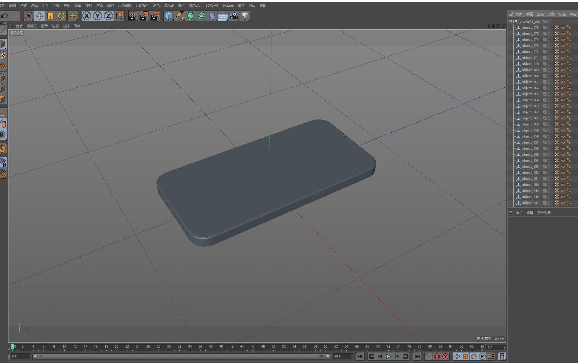 Apple iphone 13 Pro mobile phone 3D model 3D model_26