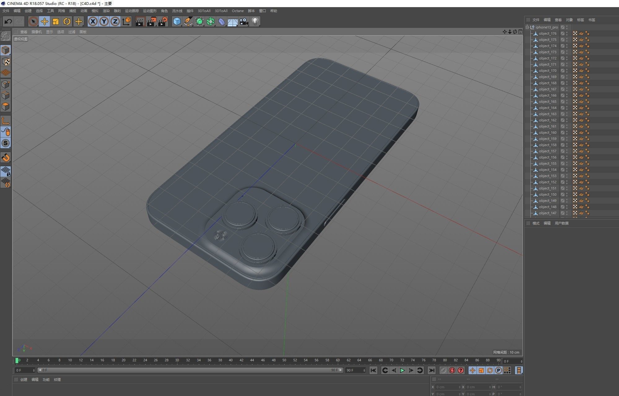 Apple iphone 13 Pro mobile phone 3D model 3D model_27