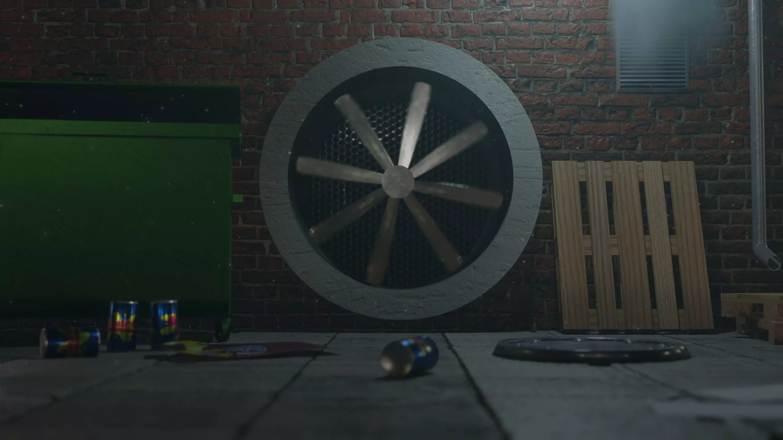 Industrial Fan on the Street Free 3D model