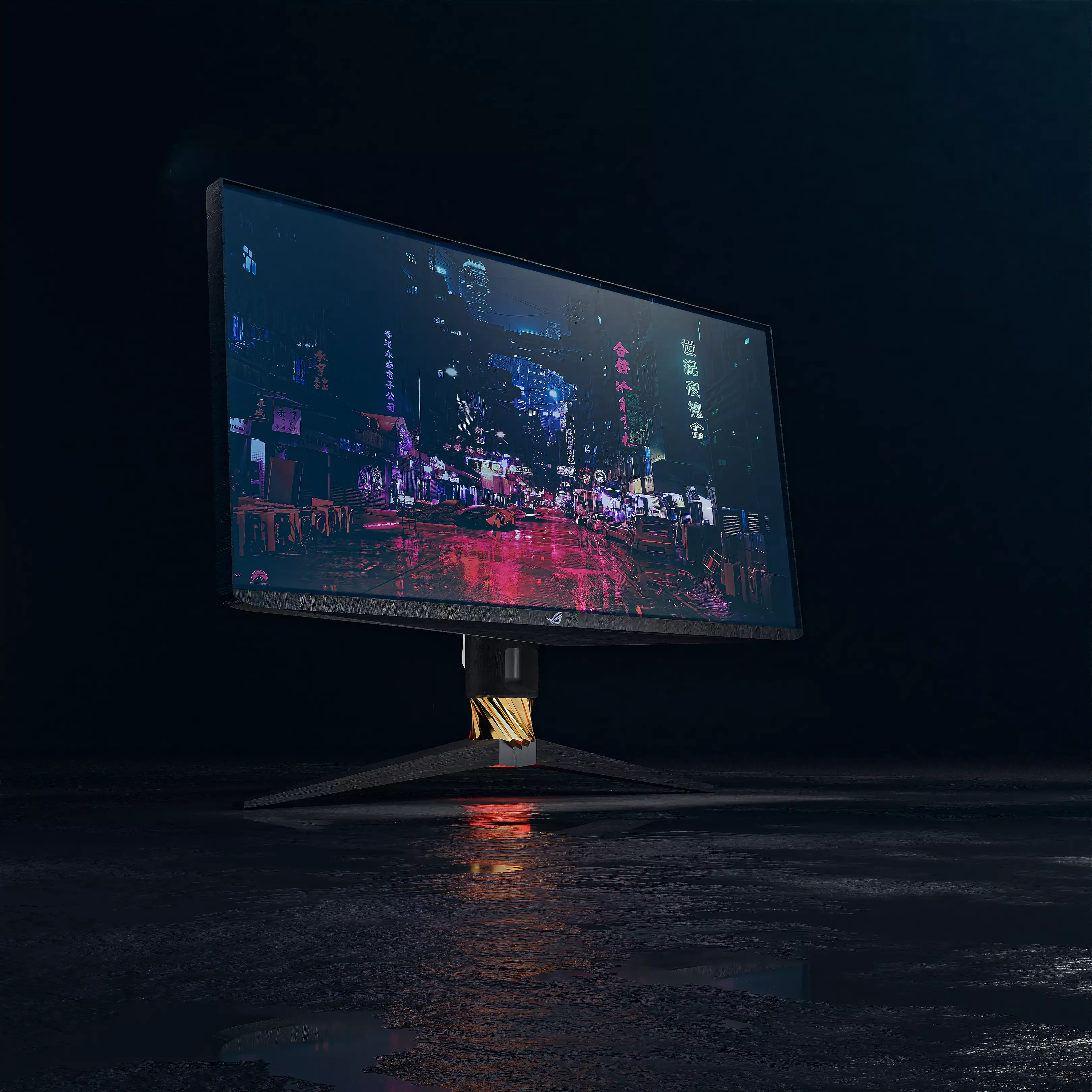 Asus ROG Monitor Free low-poly 3D model