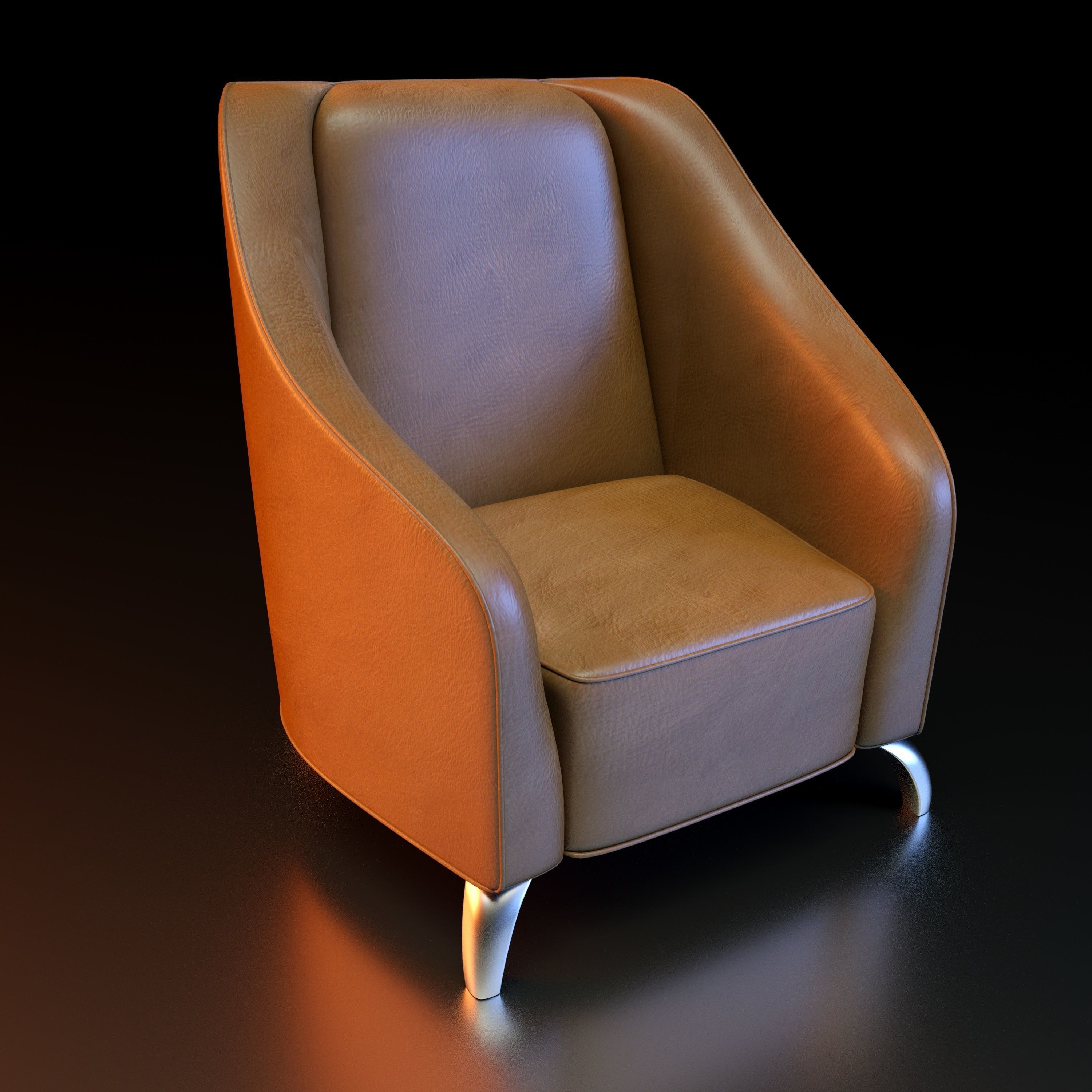 Armchair 3d model lounge chair 3D model_1