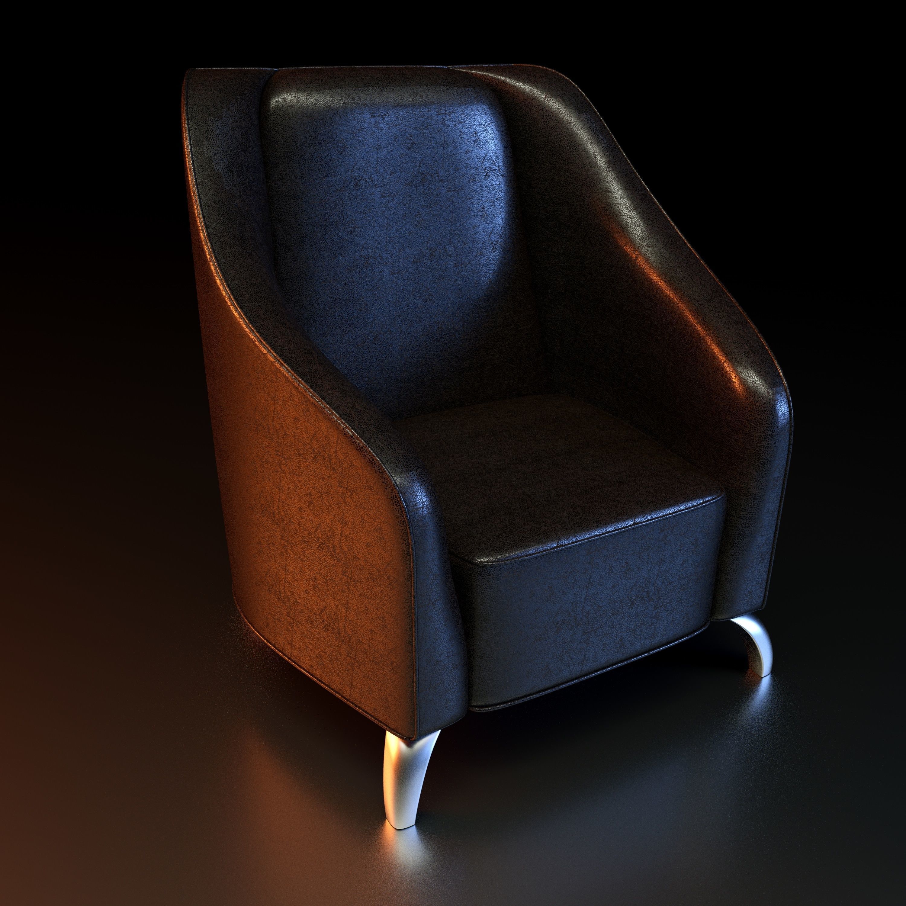 Armchair 3d model lounge chair 3D model_2