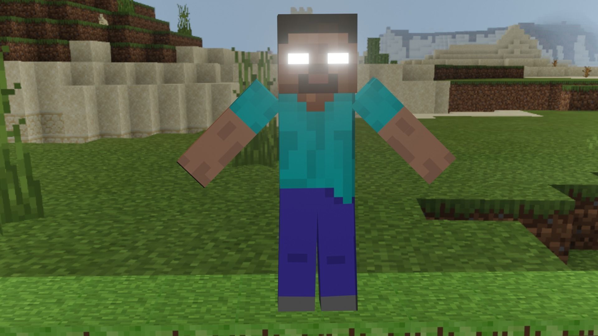 MINECRAFT HEROBRINE RIGGED LOWPOLY 3D MODEL Low-poly 3D model_12