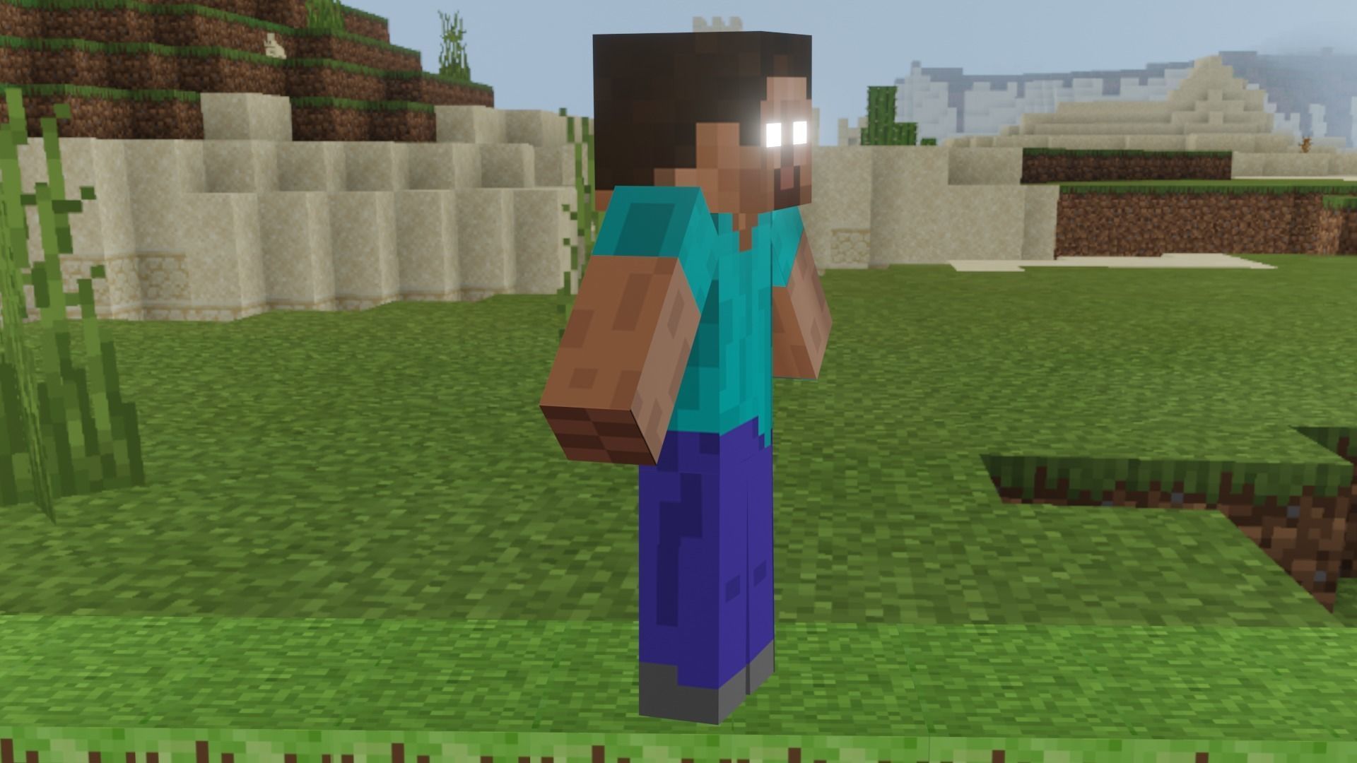 MINECRAFT HEROBRINE RIGGED LOWPOLY 3D MODEL Low-poly 3D model_7