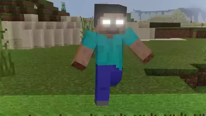 MINECRAFT HEROBRINE RIGGED LOWPOLY 3D MODEL Low-poly 3D model