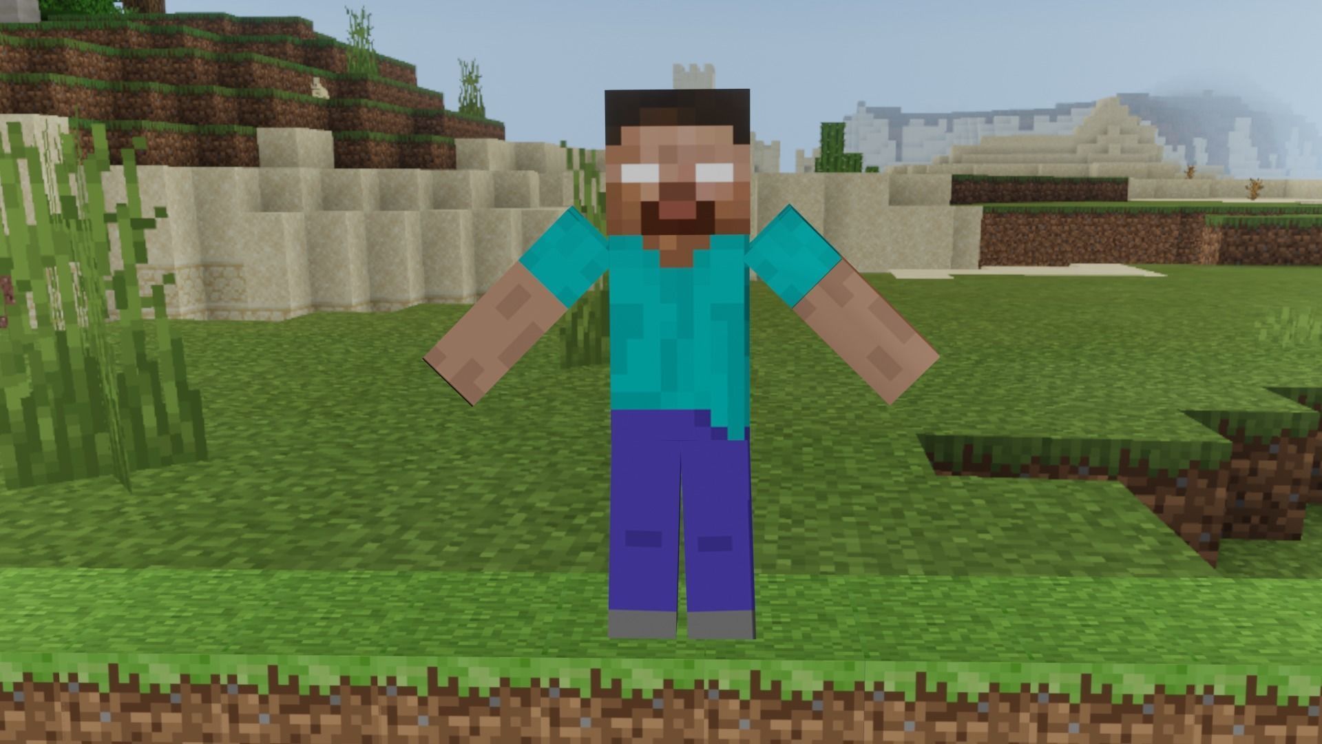 MINECRAFT HEROBRINE RIGGED LOWPOLY 3D MODEL Low-poly 3D model_5