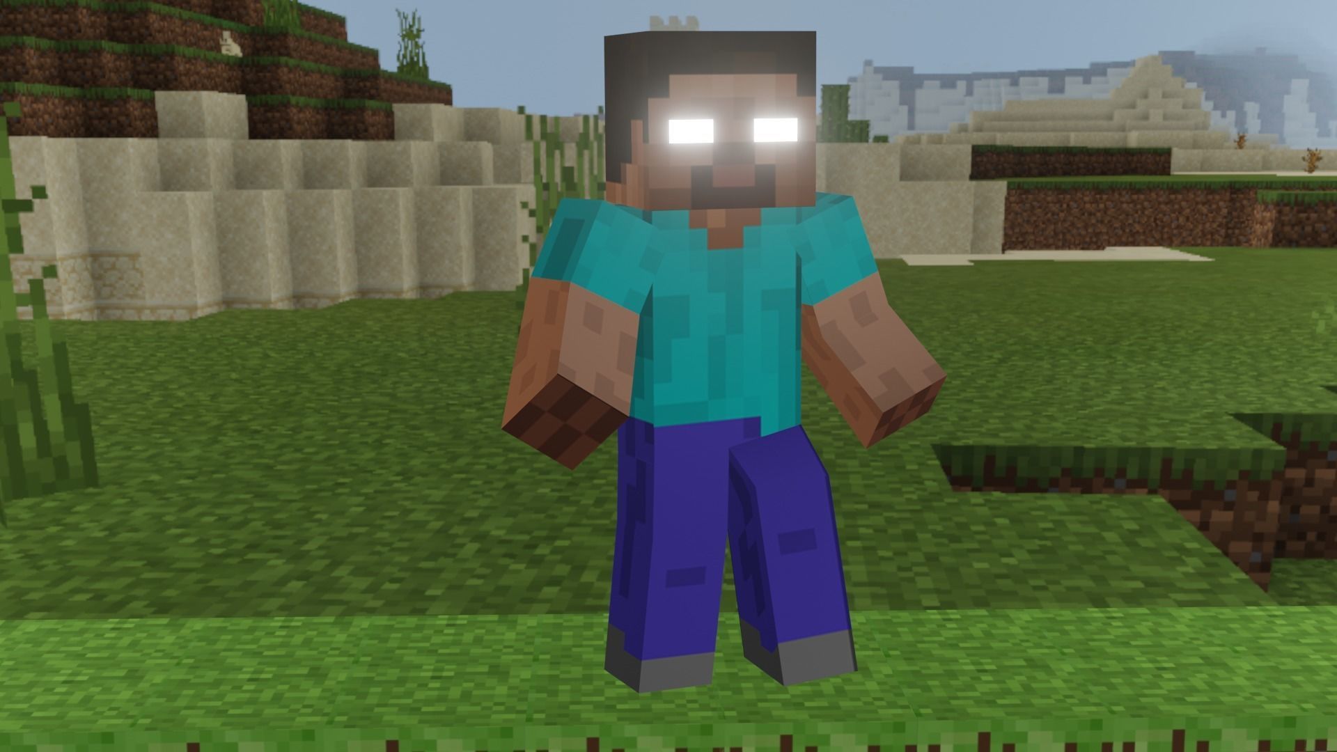 MINECRAFT HEROBRINE RIGGED LOWPOLY 3D MODEL Low-poly 3D model_13