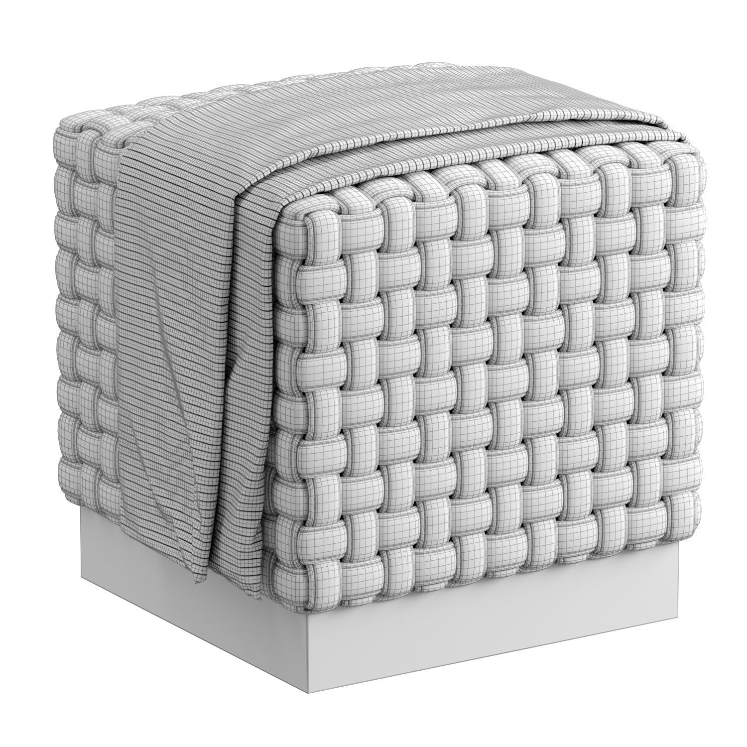 Pouf Safavieh Couture Ravyn Woven Fabric 3D model_3