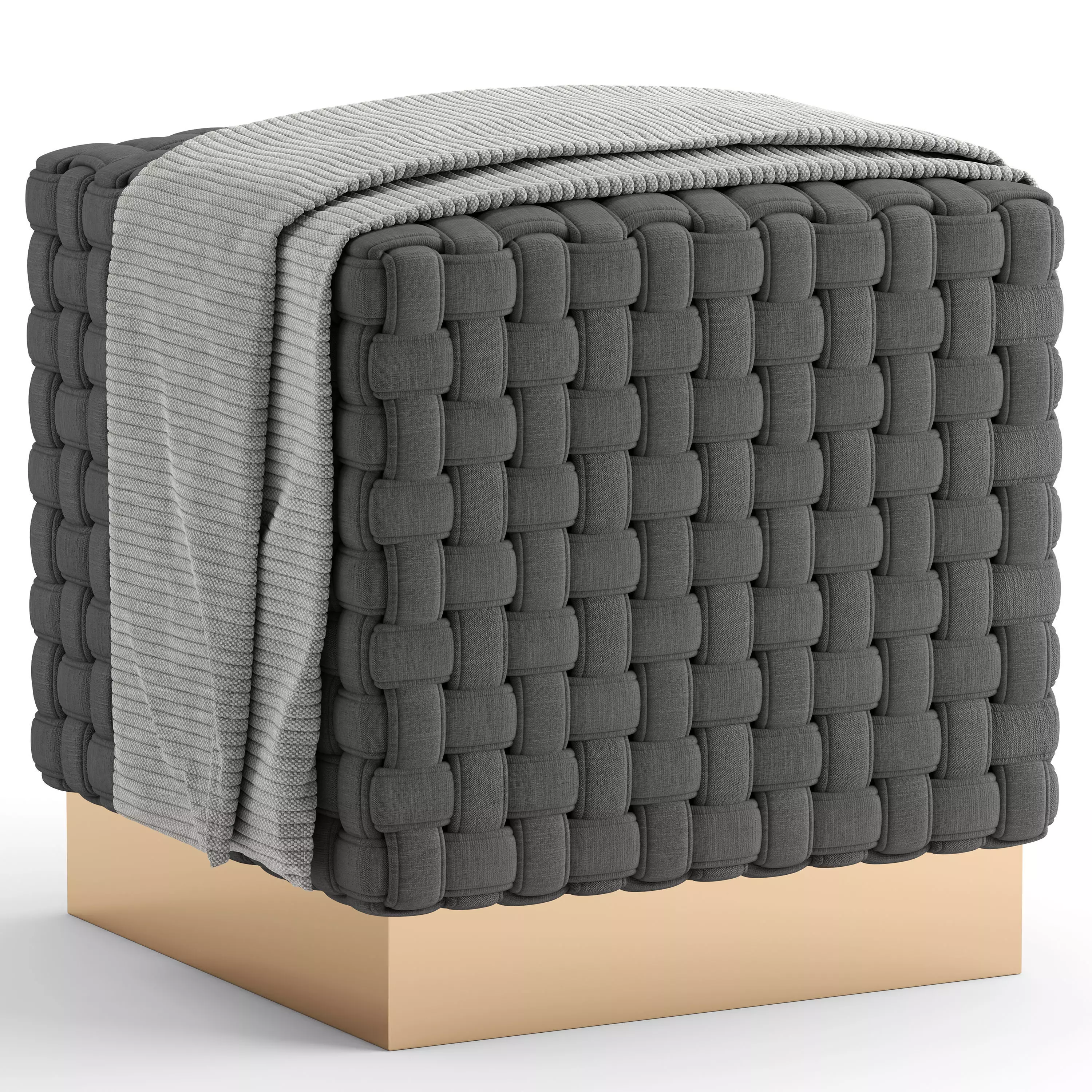 Pouf Safavieh Couture Ravyn Woven Fabric 3D model_0