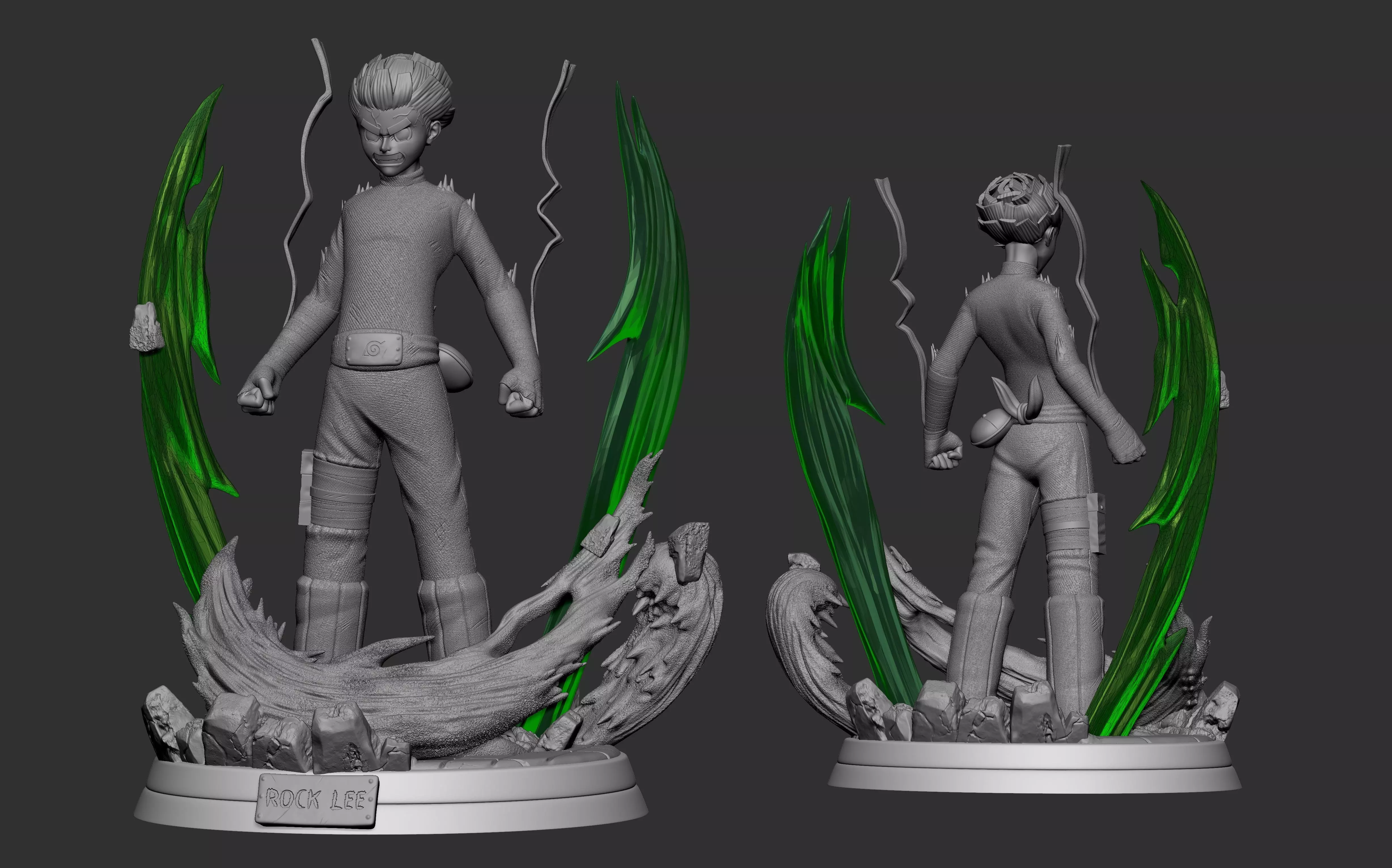 Rock Lee-Naruto 3D print model_0