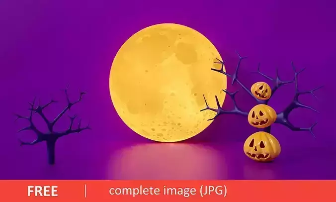 Halloween Pumpkin Set 3D model 3D model