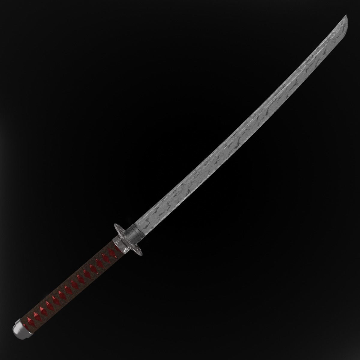 Katana sword Free 3D model_2