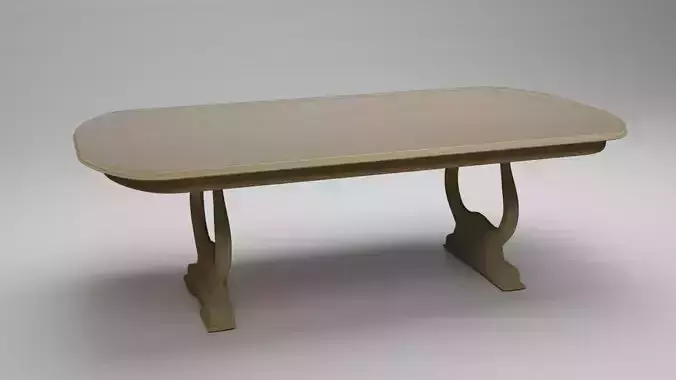 Wooden table with glass top