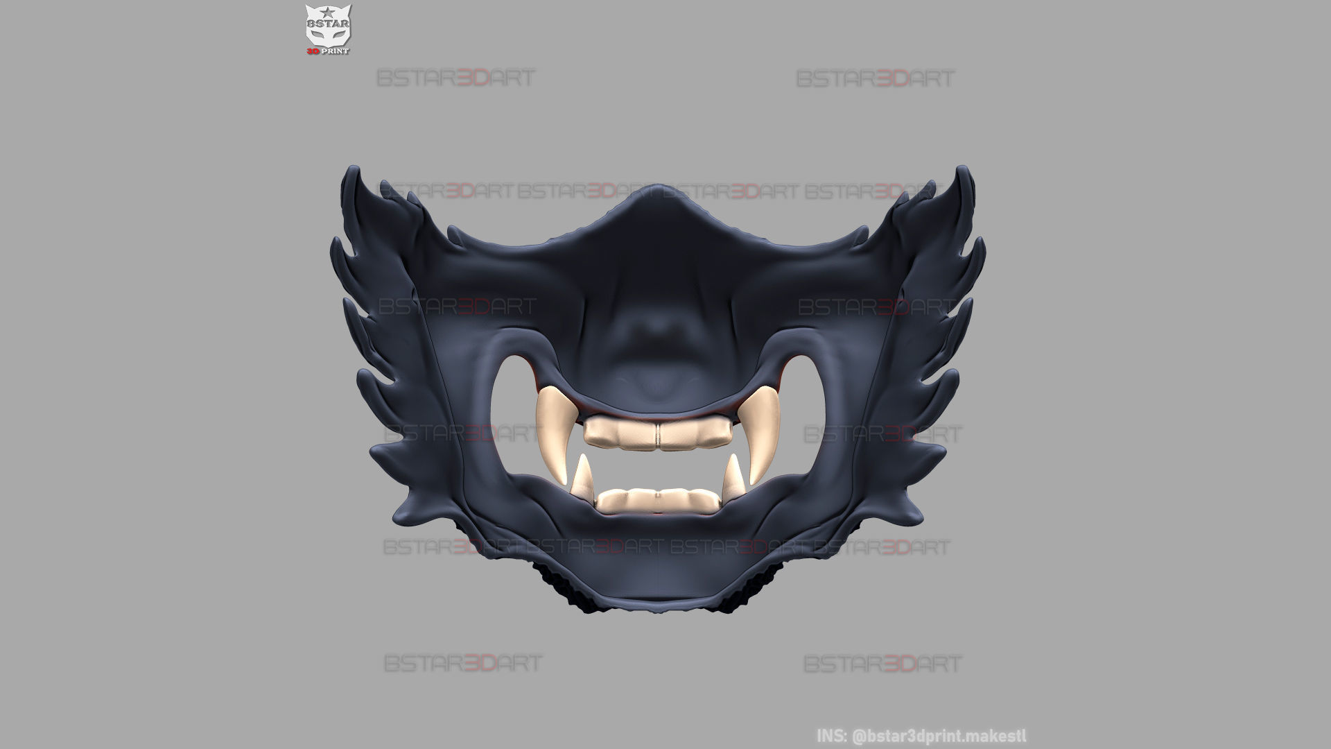Wolf Face Mask Cosplay  - High Quality Details 3D print model_13