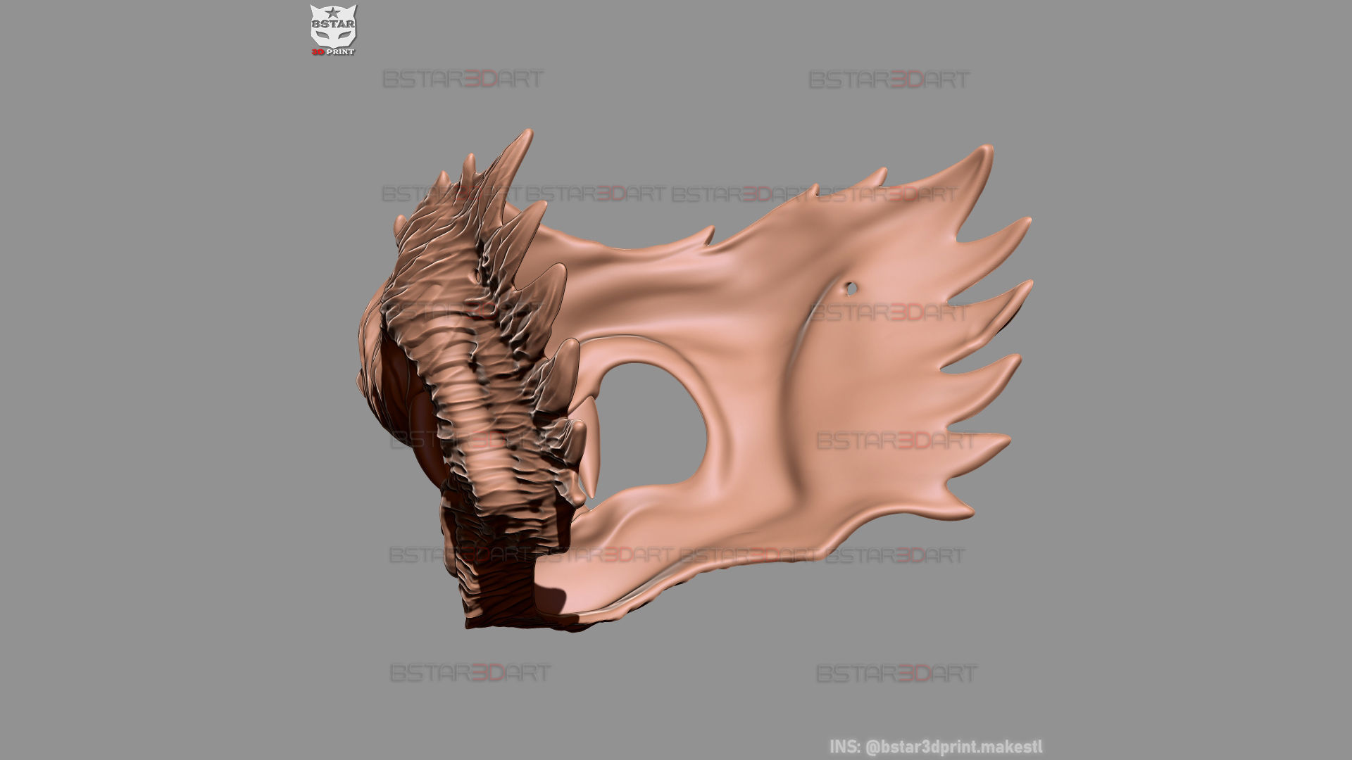 Wolf Face Mask Cosplay  - High Quality Details 3D print model_20