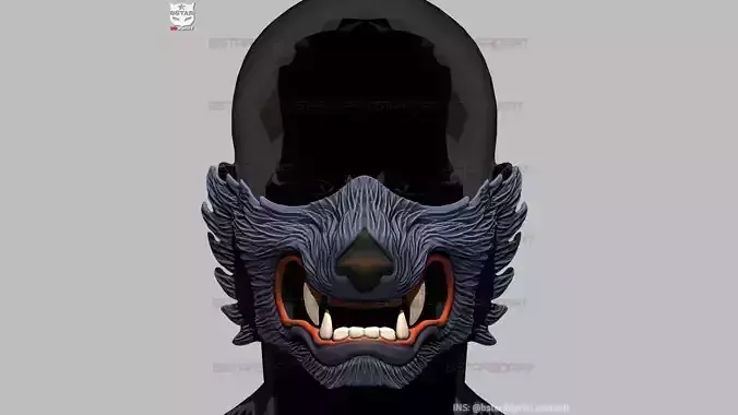Wolf Face Mask Cosplay  - High Quality Details 3D print model