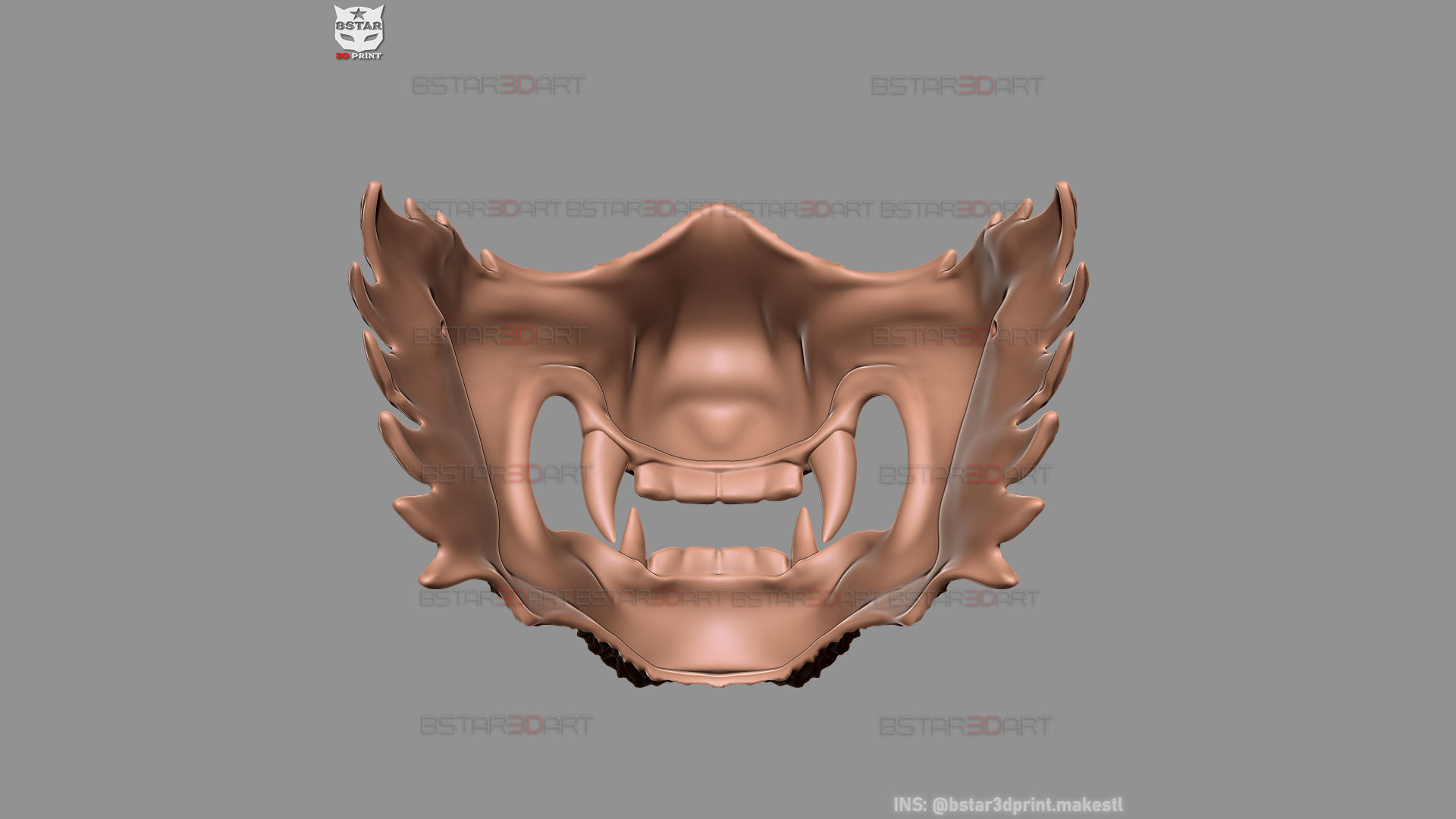 Wolf Face Mask Cosplay  - High Quality Details 3D print model_21