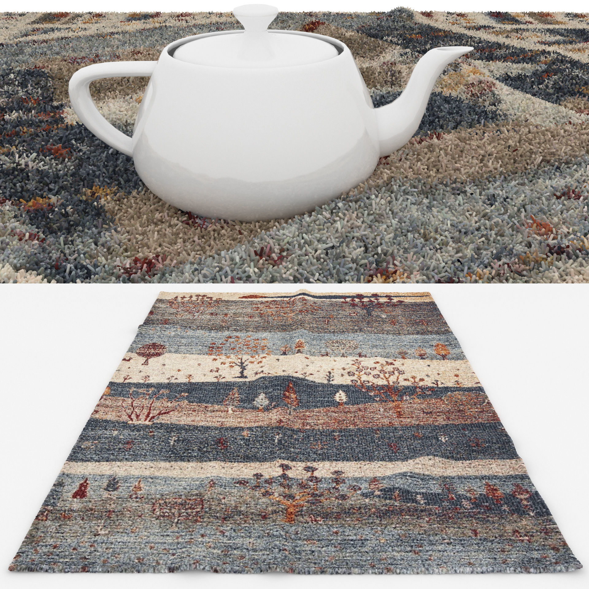 Rugs No 419 Low-poly 3D model_1