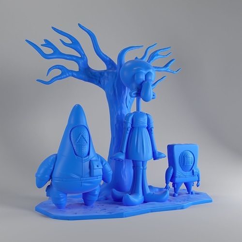 Squid game  sponge bob version  ready to 3dprint  3D print model