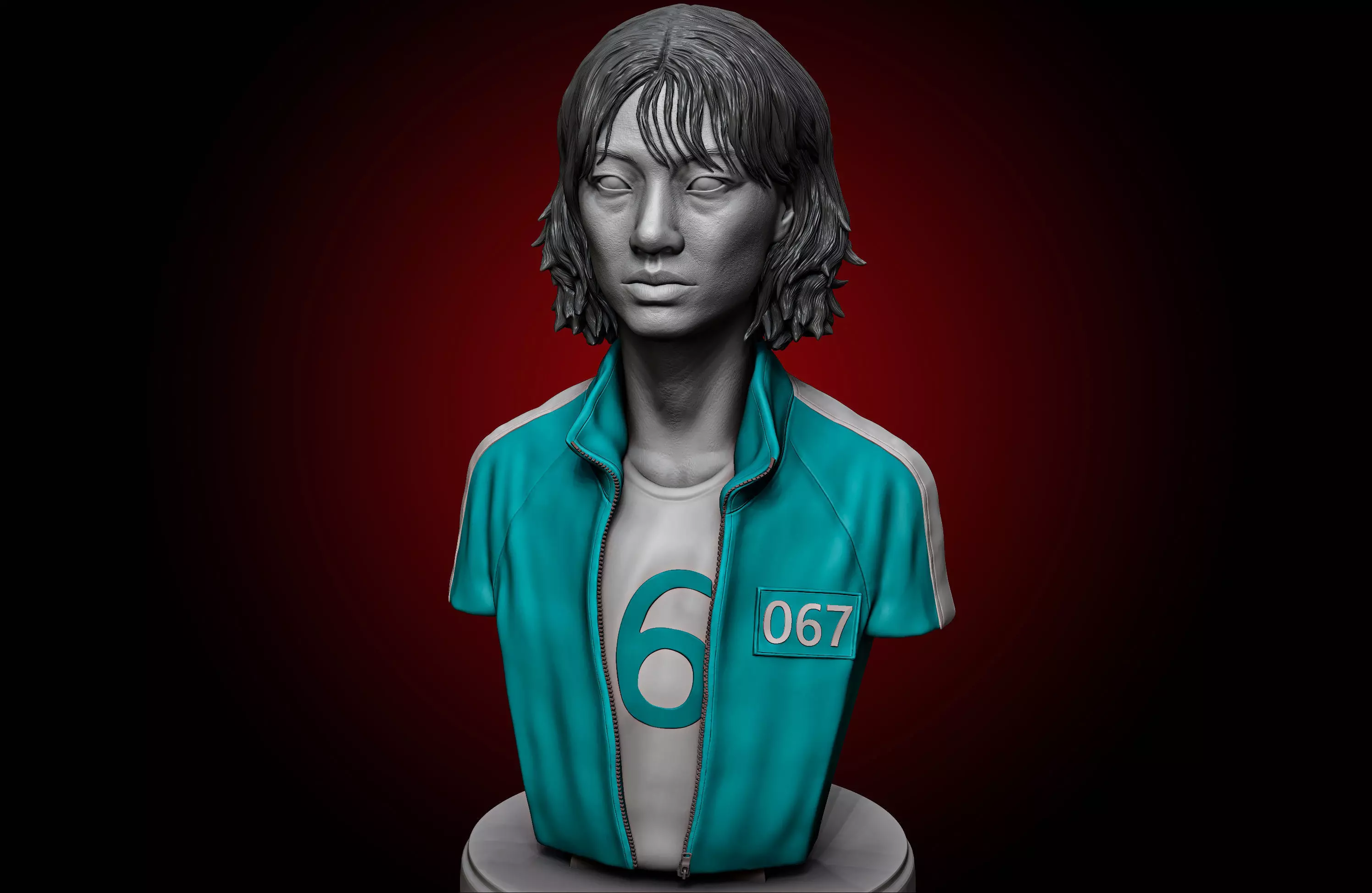 Player 067-Squid Game-Hoyeon Jung Bust 3D print model