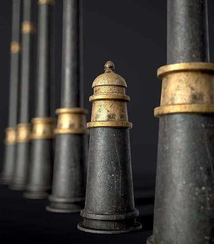 Lamp Post and Street Pole Low-poly 3D model