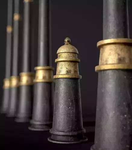 Lamp Post and Street Pole Low-poly 3D model