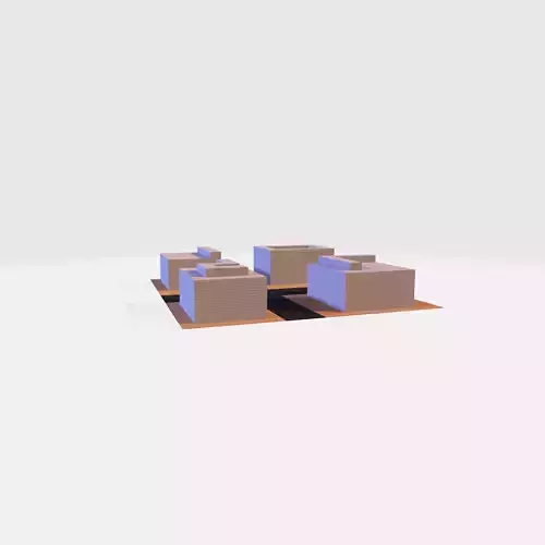 small residential neighborhood 3d 