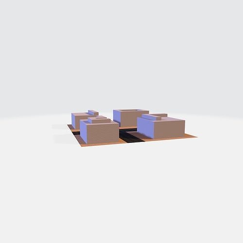 small residential neighborhood 3d  3D model