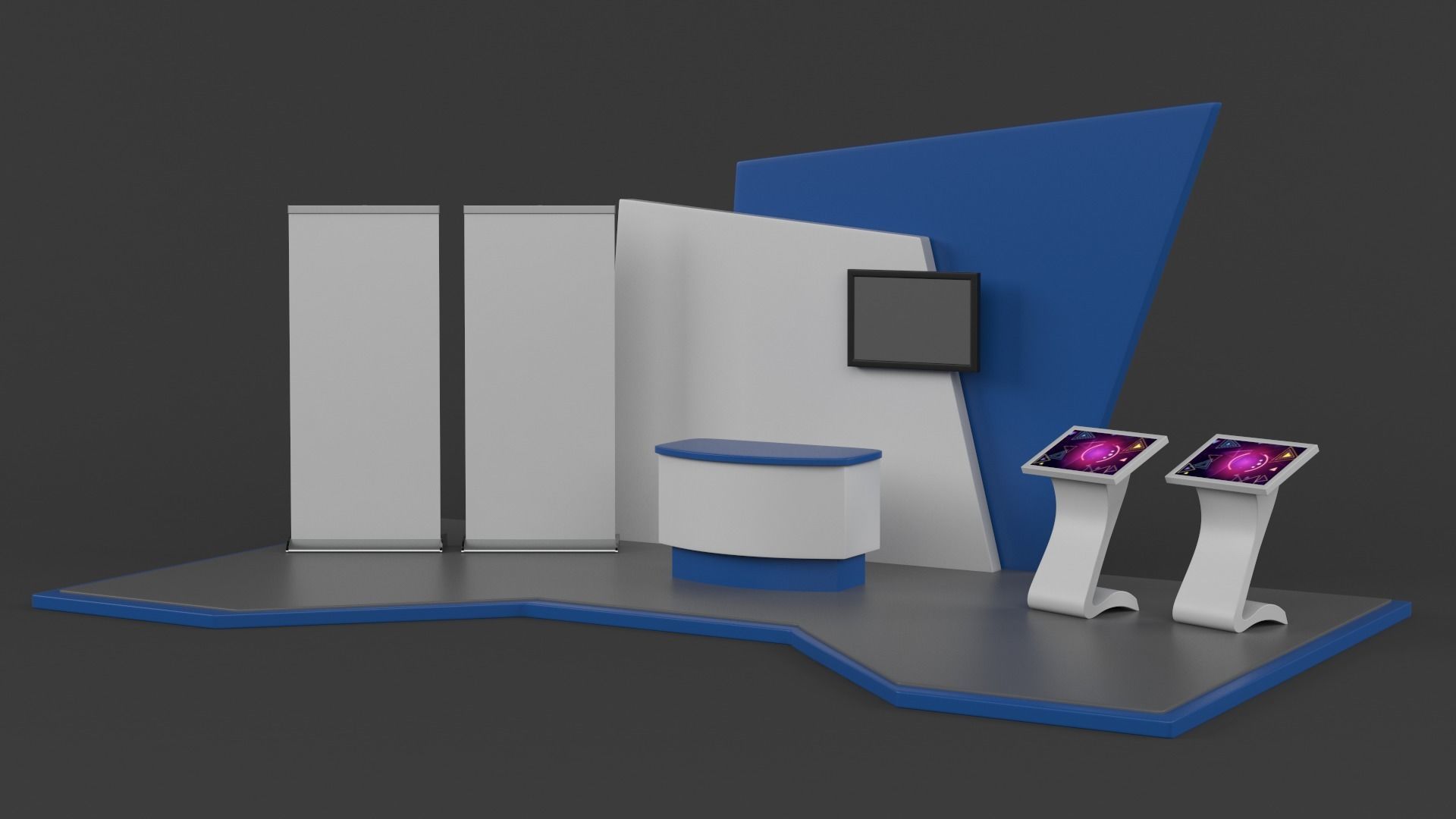 Exhibition Stand Design 3D model_1