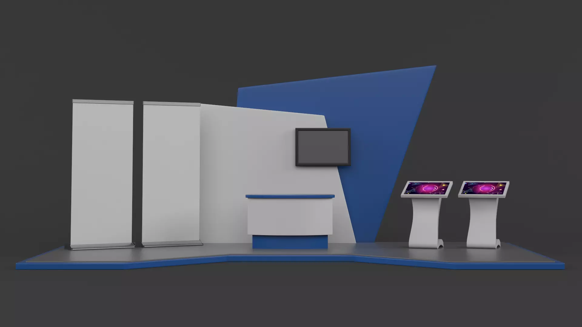 Exhibition Stand Design 3D model_0