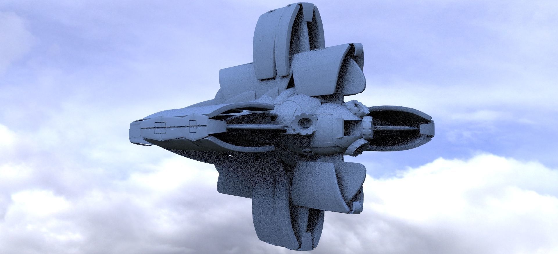 7 Spaceship Designs 3D model_4