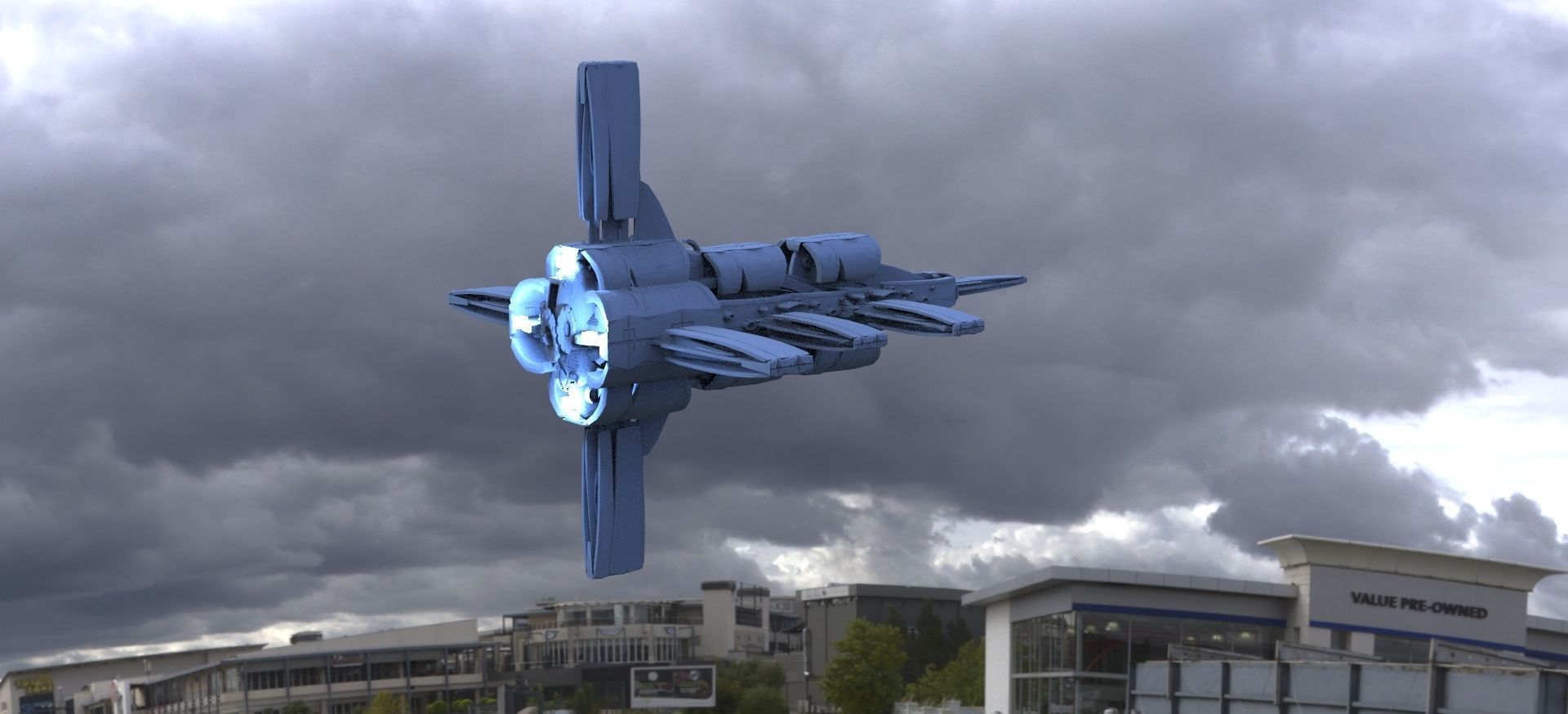 7 Spaceship Designs 3D model_11