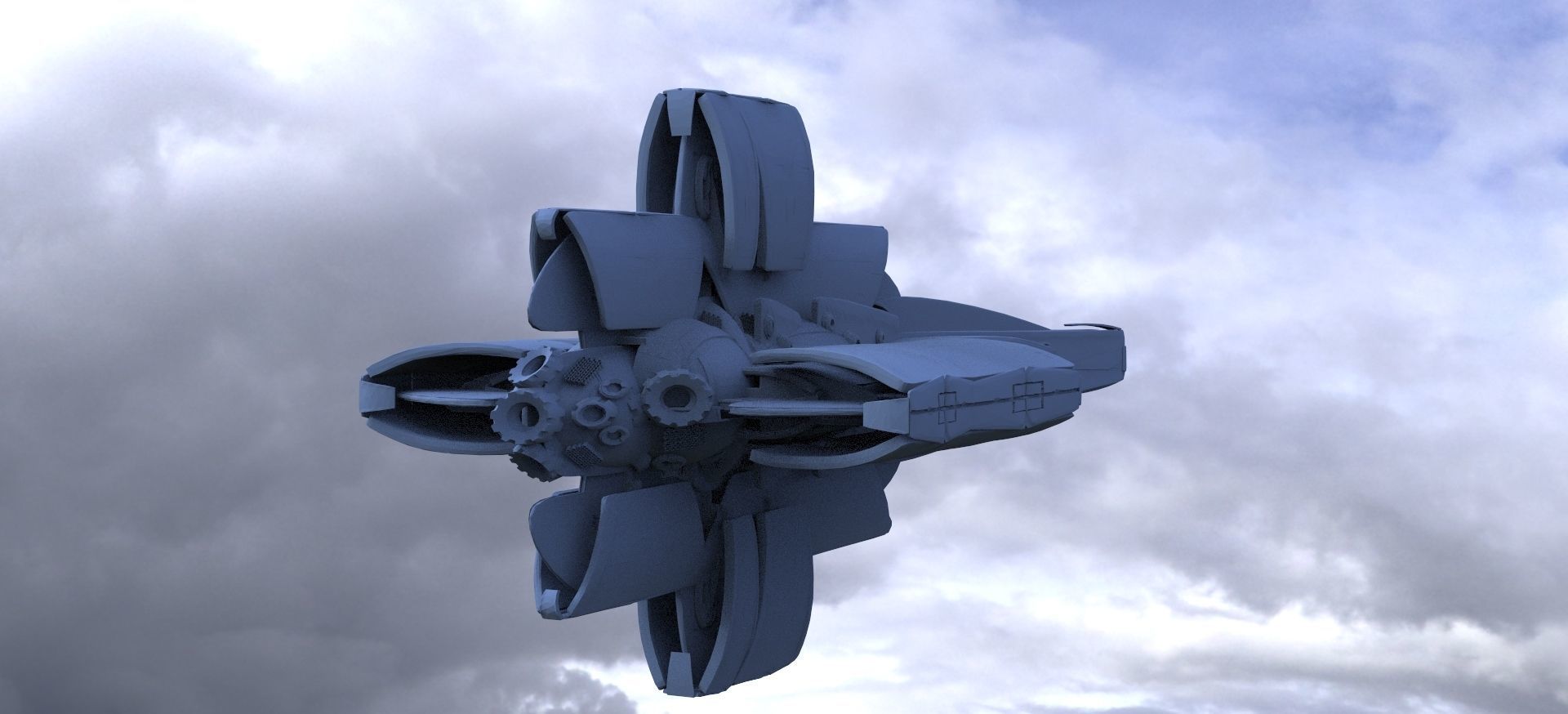 7 Spaceship Designs 3D model_6