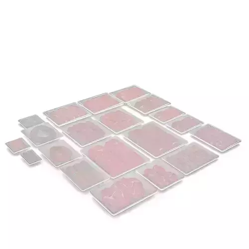 3D Packaged meat and sausage varieties Low-poly 3D model