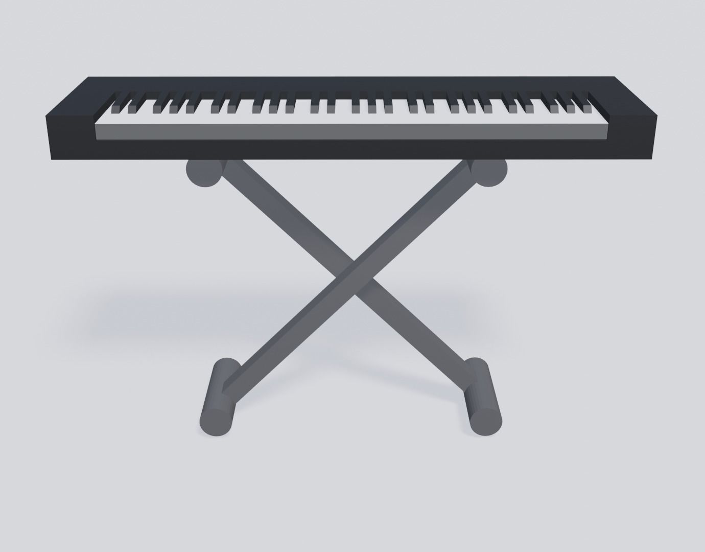 Rock Instruments Set Low-poly 3D model_8