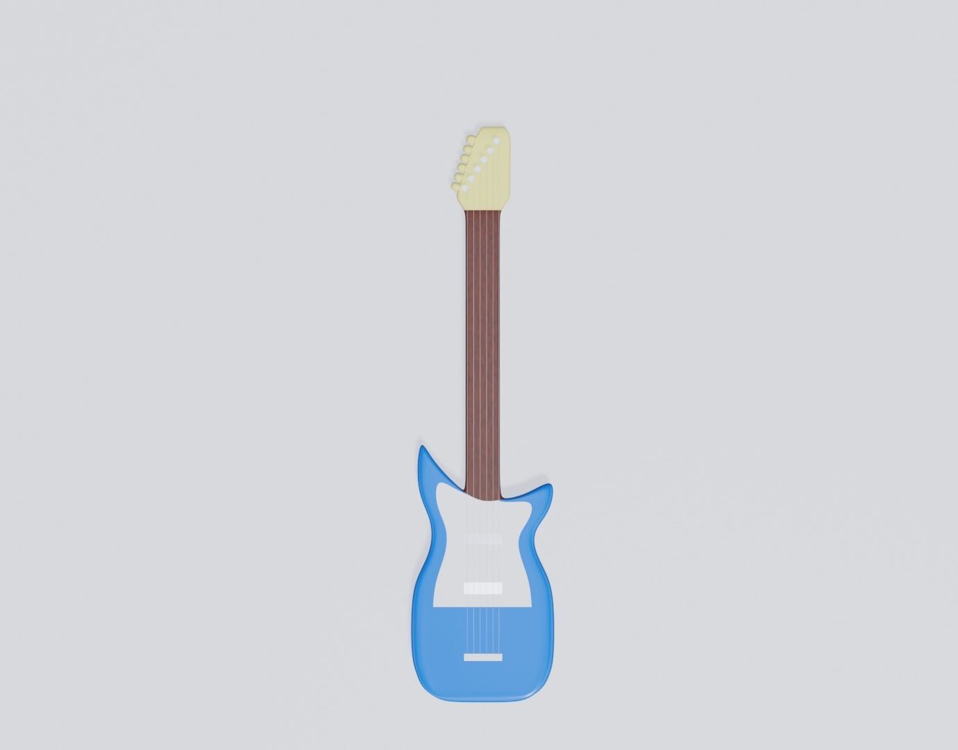 Rock Instruments Set Low-poly 3D model_7