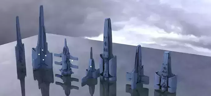 7 Sci-fi Tower designs 3D