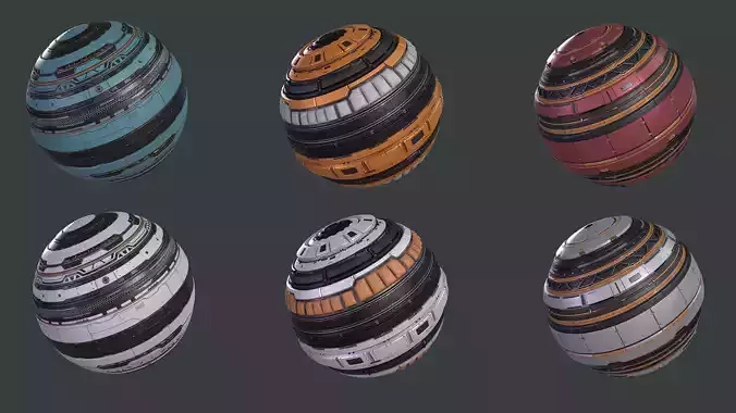 Scifi Trim Sheet Panels Texture Packs PBR Texture