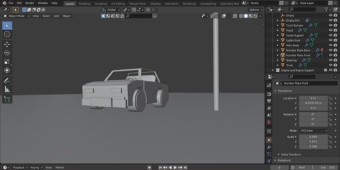 Low-Poly Car 3D model