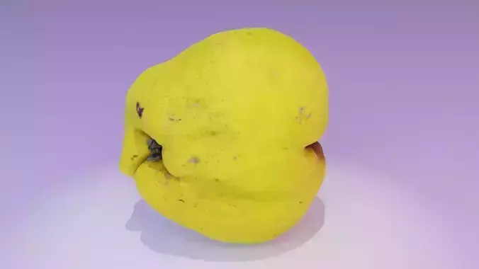 Quince fruit 05 high-poly 3D model