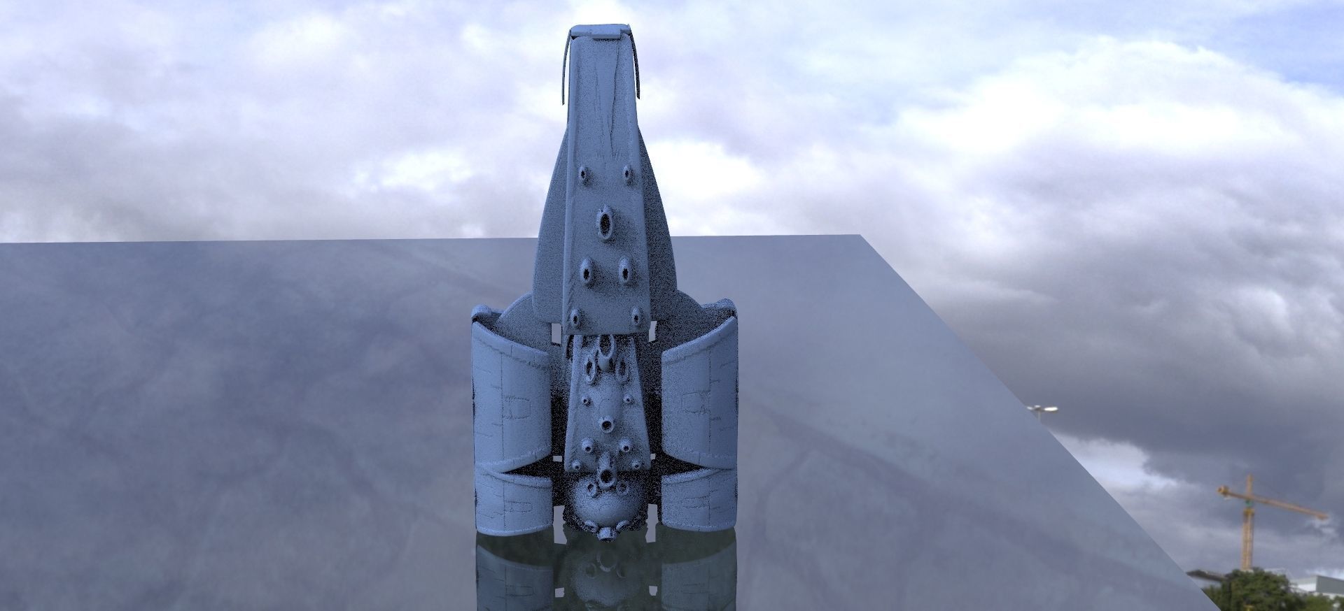 1 Sci-fi Tower design 3D model_1